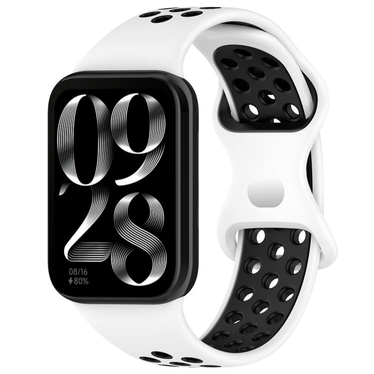 xDfind Dual Color Butterfly Buckle Silicone Watch Band, For Xiaomi Band 9 Pro/8 Pro/Redmi Watch 6/5/4