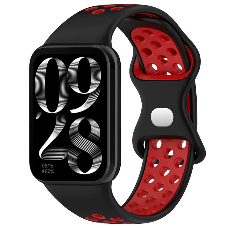 xDfind Dual Color Butterfly Buckle Silicone Watch Band, For Xiaomi Band 9 Pro/8 Pro/Redmi Watch 6/5/4