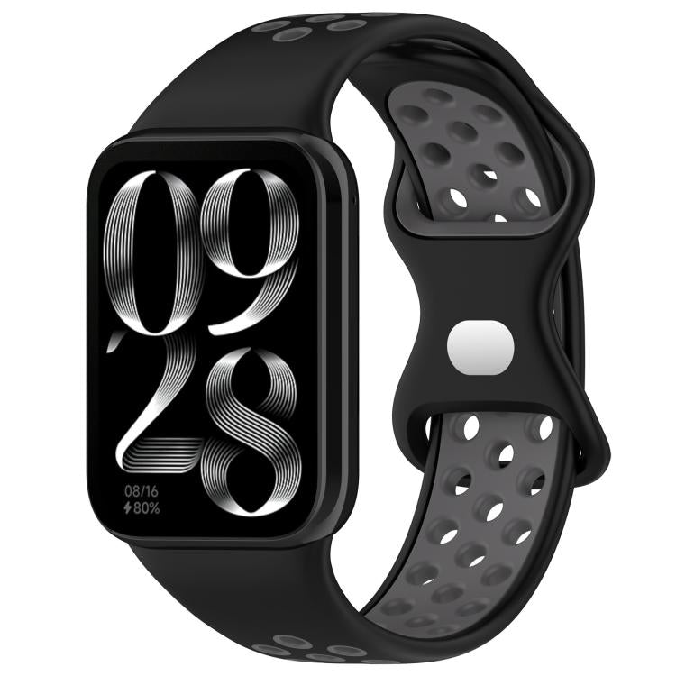 xDfind Dual Color Butterfly Buckle Silicone Watch Band, For Xiaomi Band 9 Pro/8 Pro/Redmi Watch 6/5/4