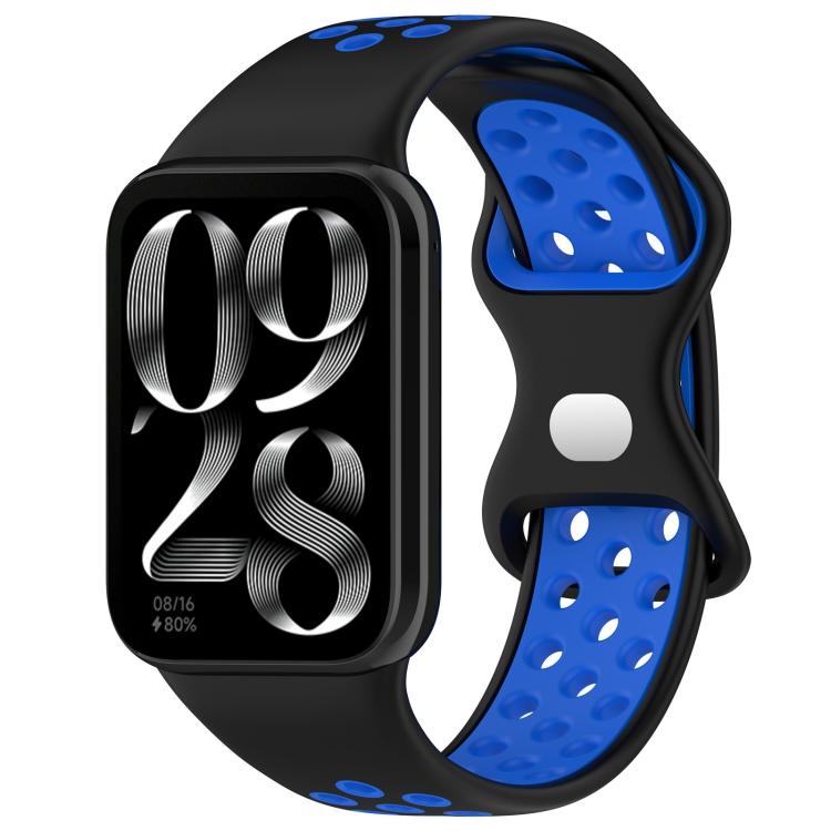 xDfind Dual Color Butterfly Buckle Silicone Watch Band, For Xiaomi Band 9 Pro/8 Pro/Redmi Watch 6/5/4