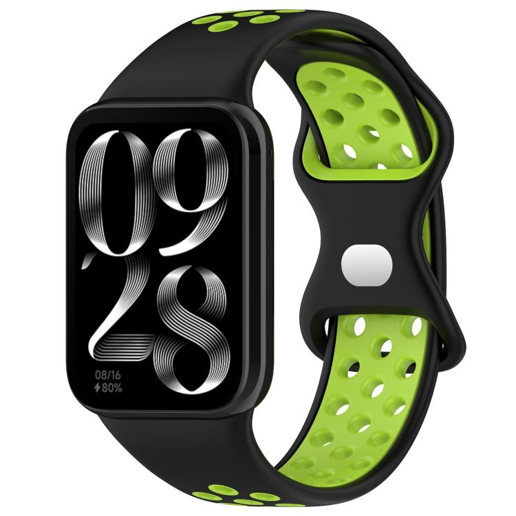 xDfind Dual Color Butterfly Buckle Silicone Watch Band, For Xiaomi Band 9 Pro/8 Pro/Redmi Watch 6/5/4