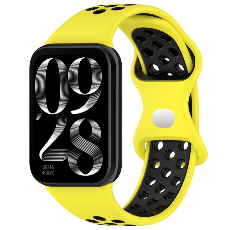 xDfind Dual Color Butterfly Buckle Silicone Watch Band, For Xiaomi Band 9 Pro/8 Pro/Redmi Watch 6/5/4