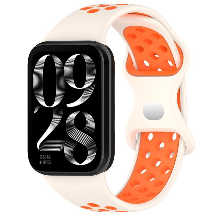 xDfind Dual Color Butterfly Buckle Silicone Watch Band, For Xiaomi Band 9 Pro/8 Pro/Redmi Watch 6/5/4