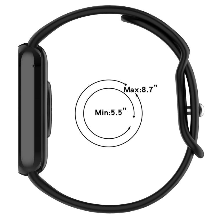 xDfind Dual Color Butterfly Buckle Silicone Watch Band, For Xiaomi Band 9 Pro/8 Pro/Redmi Watch 6/5/4