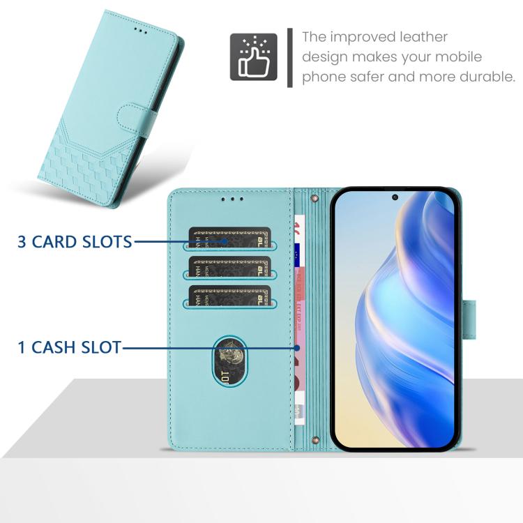 Honeycomb Embossing RFID Leather Phone Case, For Doogee Note 56 / Note 56 Pro, For Doogee N60 Pro, For Doogee Note 59 / Note 59 Pro