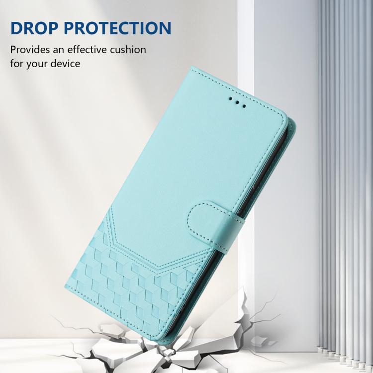 Honeycomb Embossing RFID Leather Phone Case, For Doogee Note 56 / Note 56 Pro, For Doogee N60 Pro, For Doogee Note 59 / Note 59 Pro
