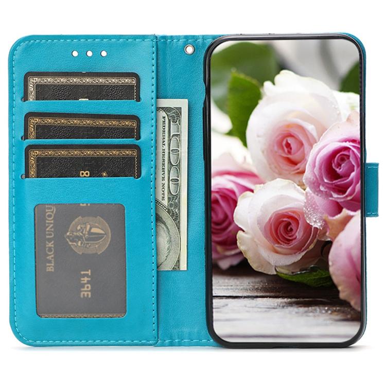 Rose Butterfly Embossed Leather Phone Case, For Xiaomi 15 Ultra, For Xiaomi Poco X7 Pro, For Xiaomi 15 Pro, For Xiaomi 15