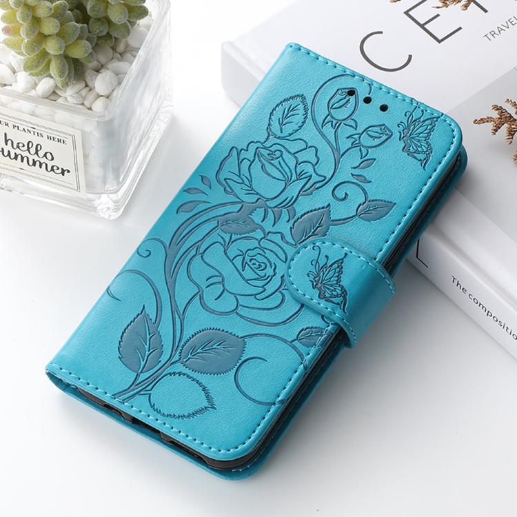 Rose Butterfly Embossed Leather Phone Case, For Xiaomi 15 Ultra, For Xiaomi Poco X7 Pro, For Xiaomi 15 Pro, For Xiaomi 15