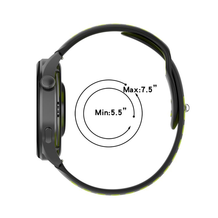xDfind Two-color Silicone Watch Band, 20mm, 22mm