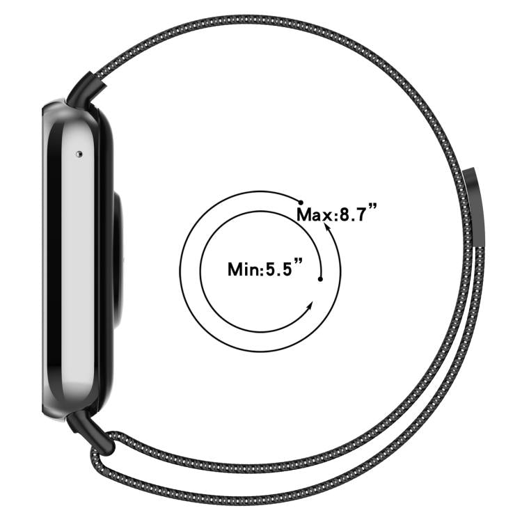 xDfind Milan Magnetic Steel Mesh Watch Band, For Xiaomi Smart Band 9 Pro / 8 Pro