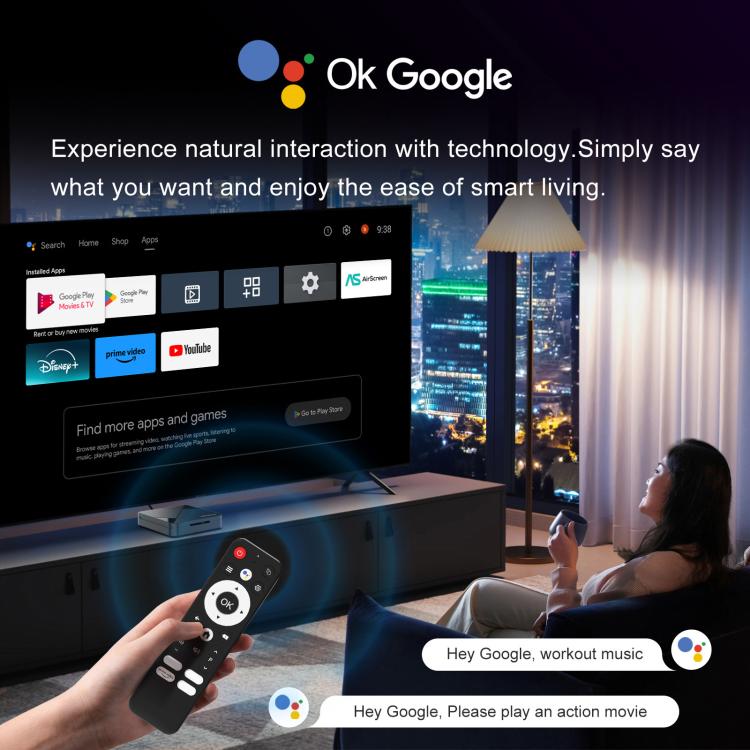 H96Max 4K UHD Android 14 Smart TV Box with Remote Control, RK3518 Quad-Core, 2GB+16GB