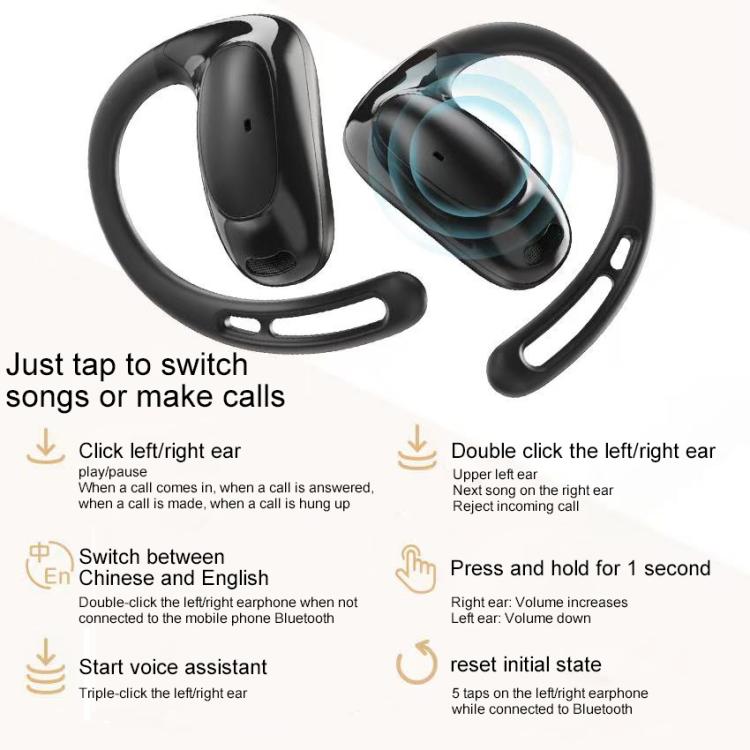 ZGA GS22 Pebble Open Wireless Bluetooth Earphone(Beige)