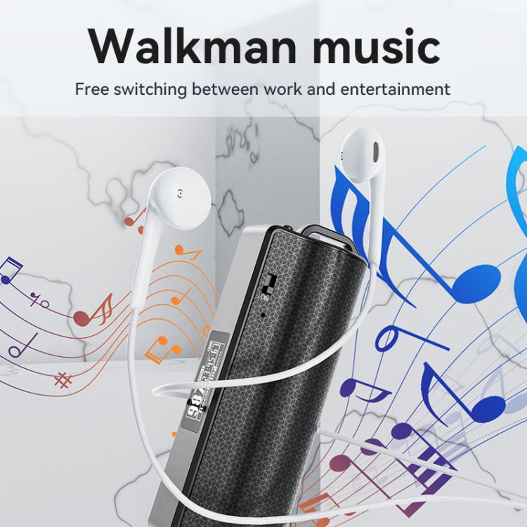 JNN Q70P OLED Display Magnetic Noise Reduction Voice Recording Pen Support APP Control, Memory:32GB(Black)