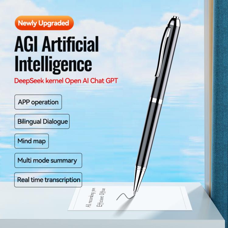 JNN Q90A Smart AI Voice Recording Pen Support APP Control, Memory:16GB(Black)