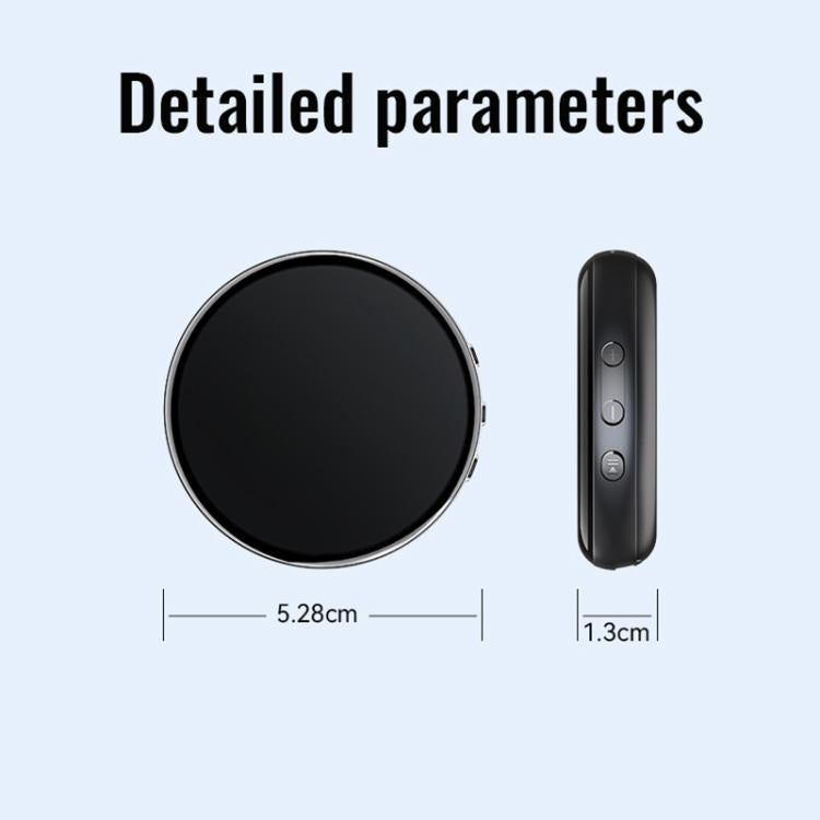 JNN M29A Portable Smart AI Magnetic Recorder Support APP Control, Memory:64GB(Black)