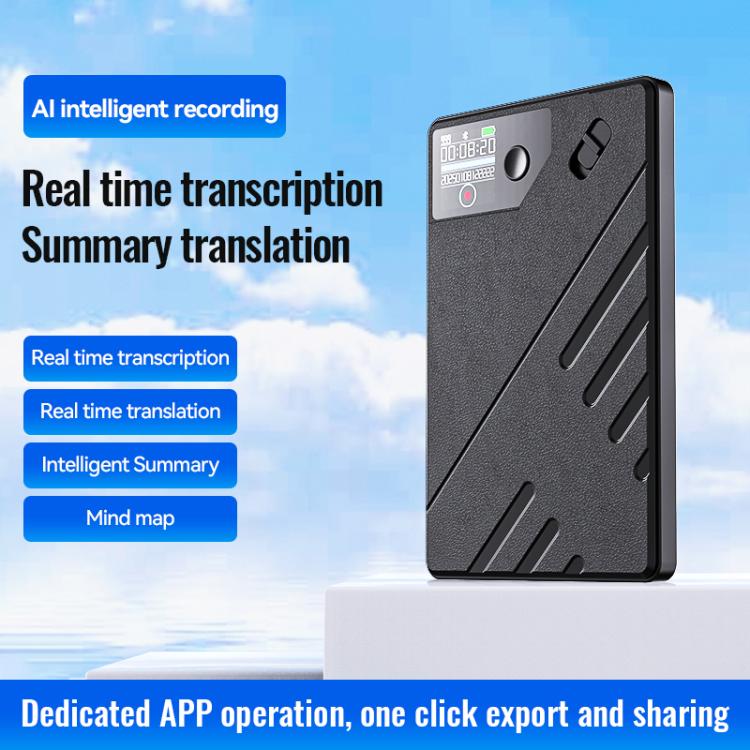 JNN A5 OLED Display Smart AI Magnetic Recorder Support APP Control, Memory:32GB(Black)