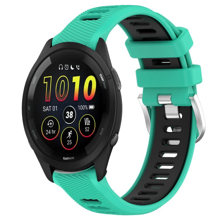 xDfind Sports Two-Color Steel Buckle Silicone Watch Band, For Garmin 20mm