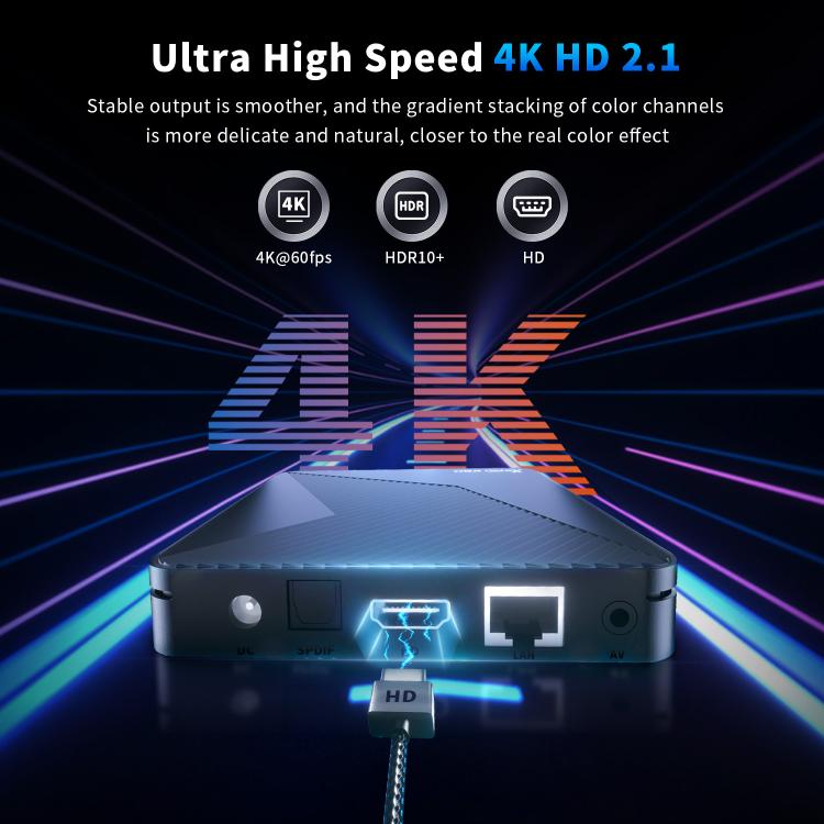 X88 Pro X5M Android 14.0 Smart TV Box, S905X5M 2.0GHz 64-bit Quad-core Cortex-A55, 2GB+16GB