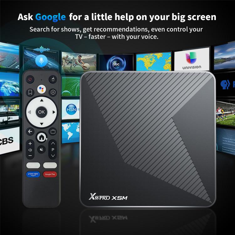 X88 Pro X5M Android 14.0 Smart TV Box, S905X5M 2.0GHz 64-bit Quad-core Cortex-A55, 2GB+16GB