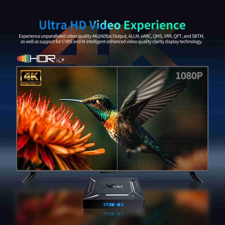 X96 M200 YB951 Android 14.0 Smart TV Box, Amlogic S905X5M Quad-core ARM Cortex A55, 2GB+16GB, 4GB+32GB