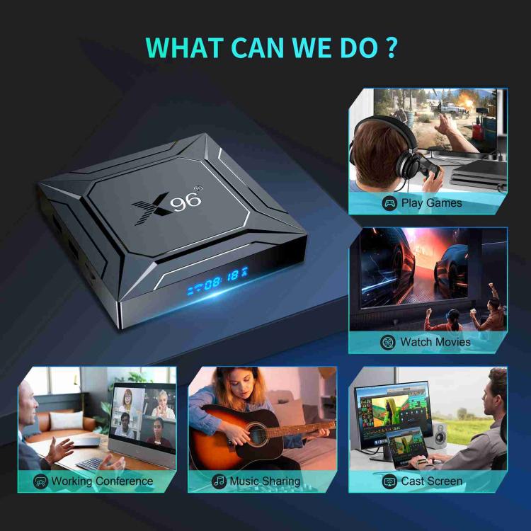 X96 M200 YB951 Android 14.0 Smart TV Box, Amlogic S905X5M Quad-core ARM Cortex A55, 2GB+16GB, 4GB+32GB