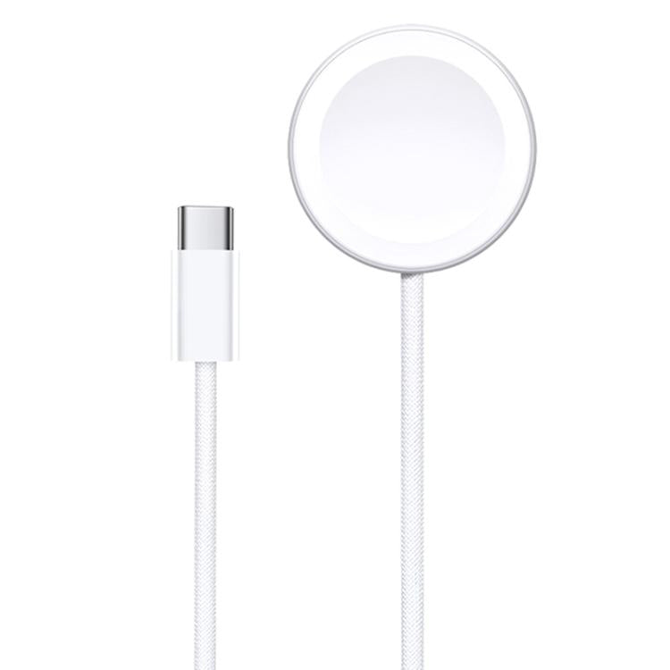 For Apple Watch Series xDfind Aluminum Alloy Shell Magnetic Wireless Watch Charger, Interface:Type-C(White)
