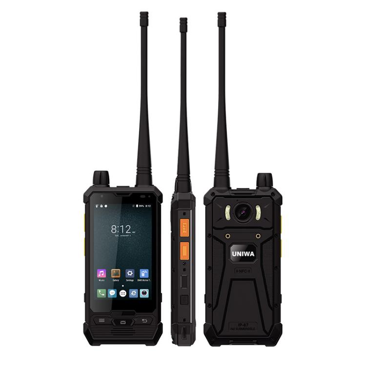 UNIWA P2 Plus UHF Walkie-Talkie Rugged Phone, 3GB+32GB, 4.0 inch Android 9.0 Mediatek MT6762 Octa Core, Network: 4G, NFC, Plug:EU Plug(Black)