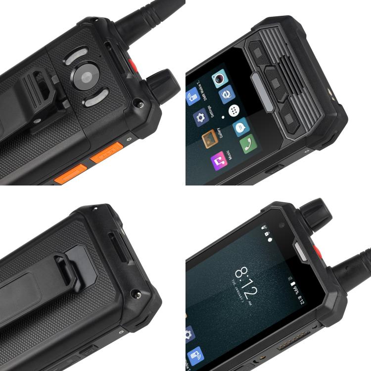 UNIWA P2 Plus UHF Walkie-Talkie Rugged Phone, 3GB+32GB, 4.0 inch Android 9.0 Mediatek MT6762 Octa Core, Network: 4G, NFC, Plug:AU Plug(Black)