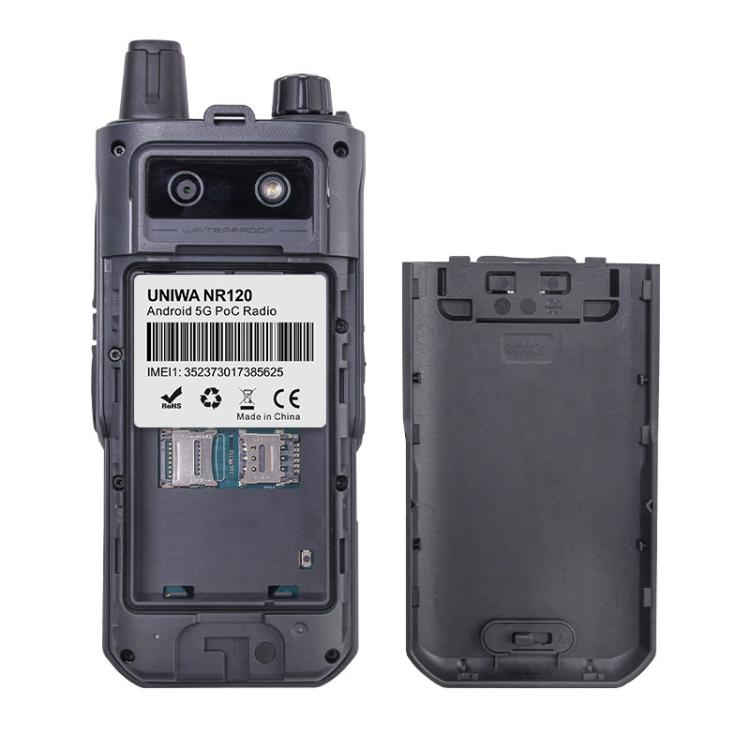 UNIWA NR120 PoC Walkie-Talkie Rugged Phone, 3GB+32GB, 2.4 inch Android 13 Unisoc T158 Octa Core, Network: 5G, NFC, SOS, Plug:AU Plug(Black)