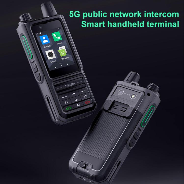 UNIWA NR120 PoC Walkie-Talkie Rugged Phone, 3GB+32GB, 2.4 inch Android 13 Unisoc T158 Octa Core, Network: 5G, NFC, SOS, Plug:AU Plug(Black)