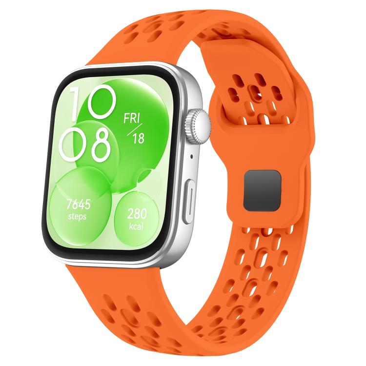 xDfind Mesh Reverse Buckle Silicone Watch Band, For Huawei Watch Fit 4 Pro / Fit 4 / Fit 3