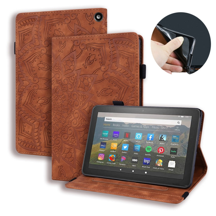 Calf Texture Embossed Horizontal Flip Leather Case with Holder & Card Slots & Photo Frame, For Huawei Enjoy Tablet 2, For Huawei MatePad 10.8, For Amazon Fire HD 8 (2020)