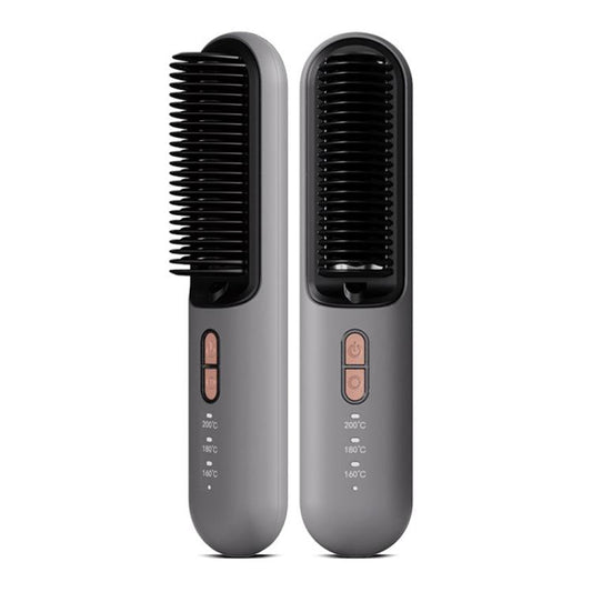 K-SKIN KD382B Negative Ion Hair Care Type-C Wireless Hair Straightening Comb(Grey)