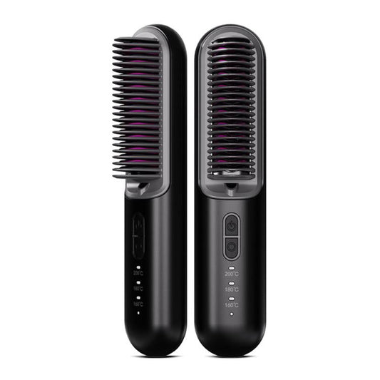 K-SKIN KD382S Negative Ion Hair Care Type-C Wireless Hair Straightening Comb(Black)