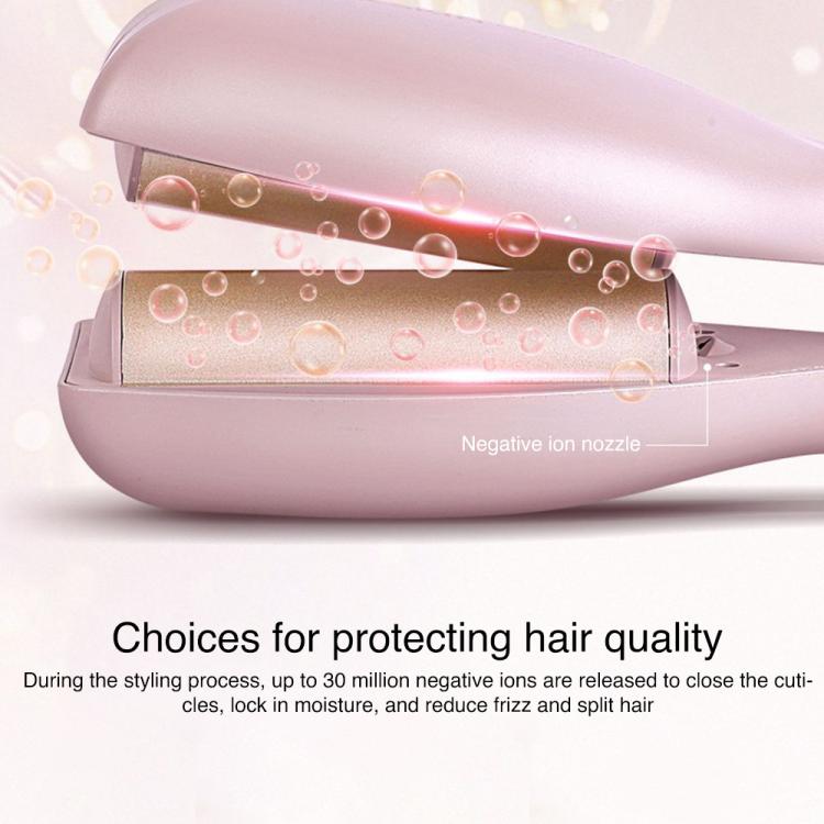 K-SKIN KD885 Negative Ion Electric Hair Curler Iron Hair Styling Tool(UK Plug Pink)