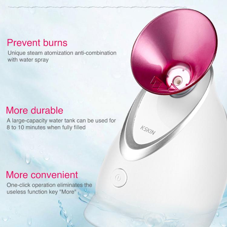 K-SKIN KD2331A Nano Ions Hot Spray Face Steamer Moisturizing Skin Beauty Device(AU Plug)