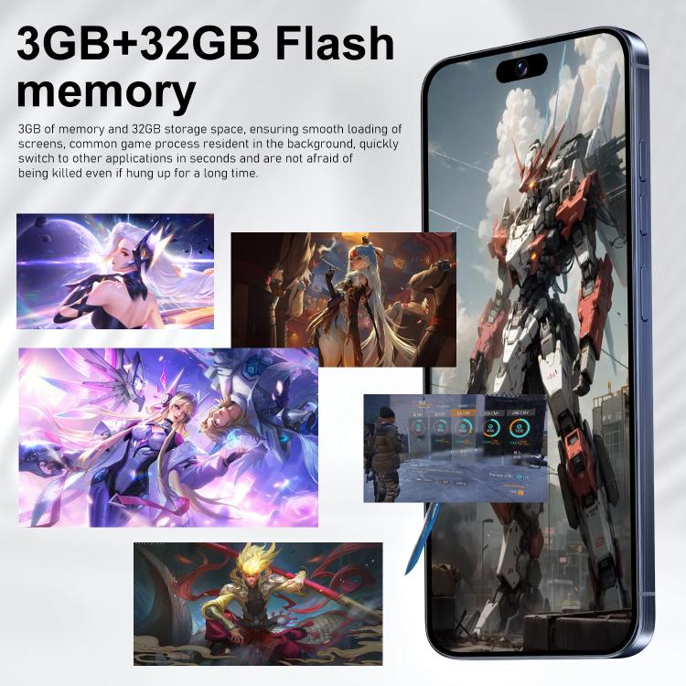 I16 Pro Max / VD1, 3GB+32GB, 6.8 inch Android 10 MTK6753 Octa Core, Network: 4G, Dual SIM, EU Plug, US Plug, UK Plug