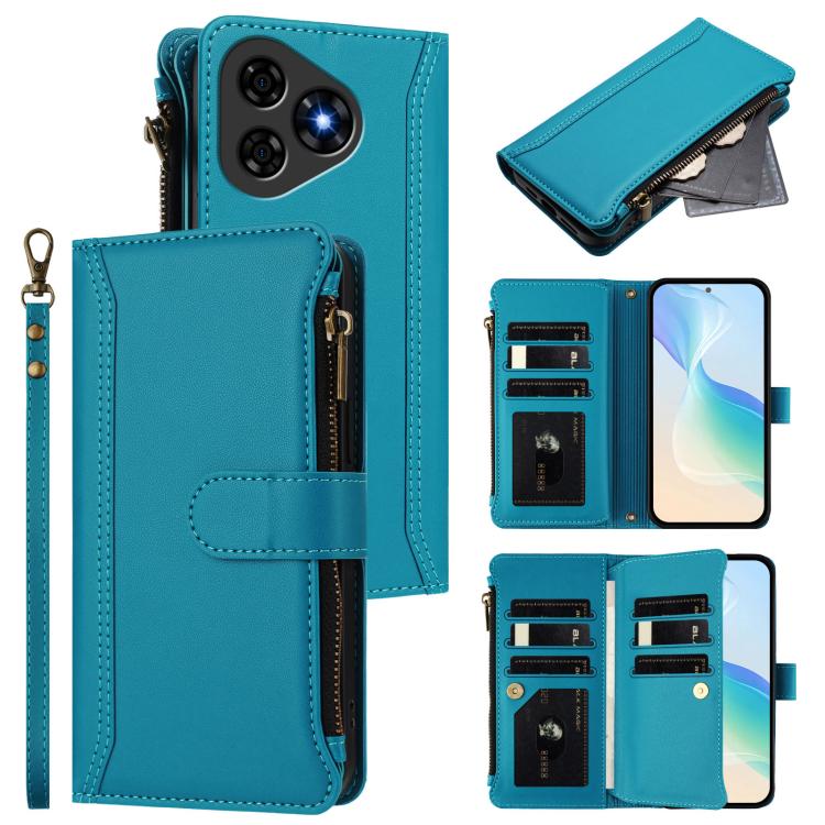 Magnetic Closure 9 Card Slots Zipper Leather Case with Hand Strap, For Ulefone Note 21, For Ulefone Note 18 Ultra / Note 18 Pro, For Ulefone Note 20 Pro, For Ulefone Note 19