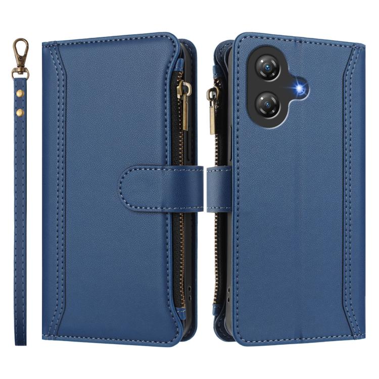 Magnetic Closure 9 Card Slots Zipper Leather Case with Hand Strap, For Ulefone Note 21, For Ulefone Note 18 Ultra / Note 18 Pro, For Ulefone Note 20 Pro, For Ulefone Note 19