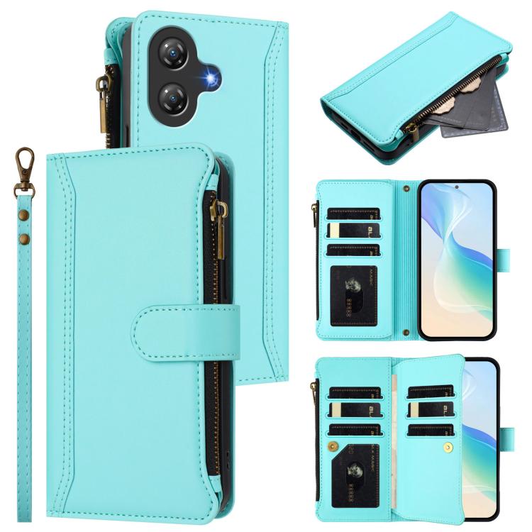 Magnetic Closure 9 Card Slots Zipper Leather Case with Hand Strap, For Ulefone Note 21, For Ulefone Note 18 Ultra / Note 18 Pro, For Ulefone Note 20 Pro, For Ulefone Note 19