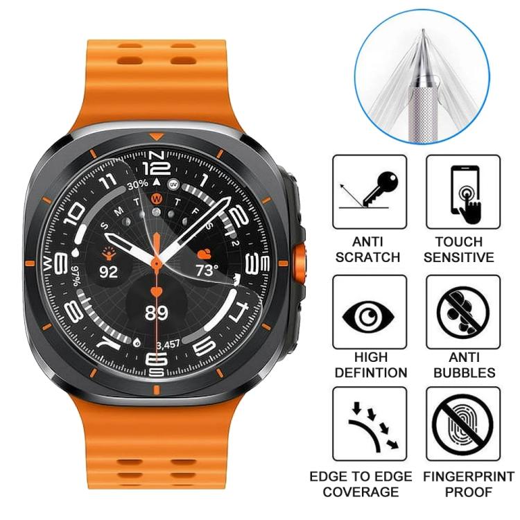 5pcs xDfind Soft Hydrogel Film Full Cover Front Protector, For Galaxy Watch Ultra2 2026 / 2025, For Samsung Galaxy Watch9 / 8 44mm, For Samsung Galaxy Watch9 / 8 40mm, For Samsung Galaxy Watch8 Classic 46mm, For Samsung Galaxy Watch7 44mm              ...