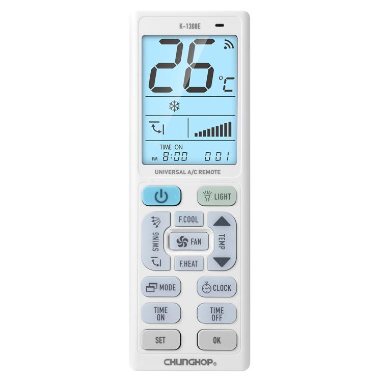 CHUNGHOP K-1308E Universal Air Conditioner Remote Control with Torch and LCD Backlight