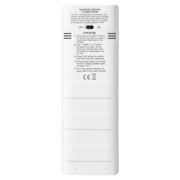 CHUNGHOP K-1308E Universal Air Conditioner Remote Control with Torch and LCD Backlight