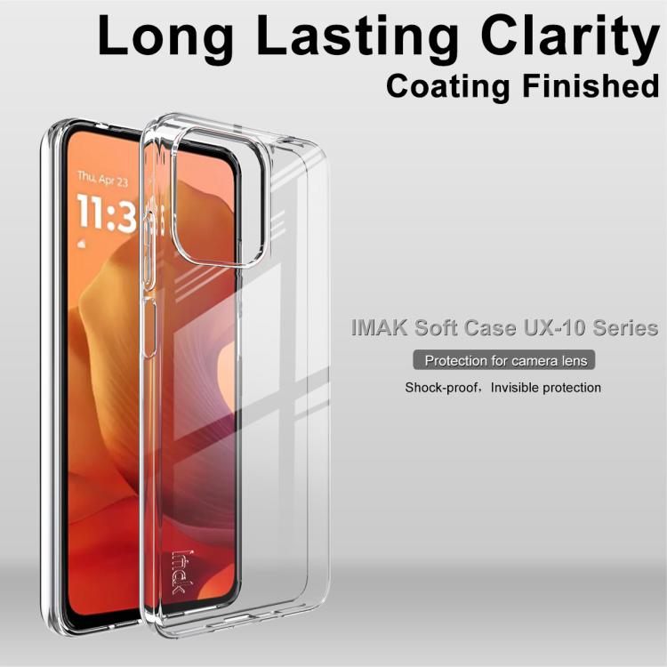 For Motorola Moto G15 4G imak UX-10 Series Transparent Shockproof TPU Phone Case(Transparent)