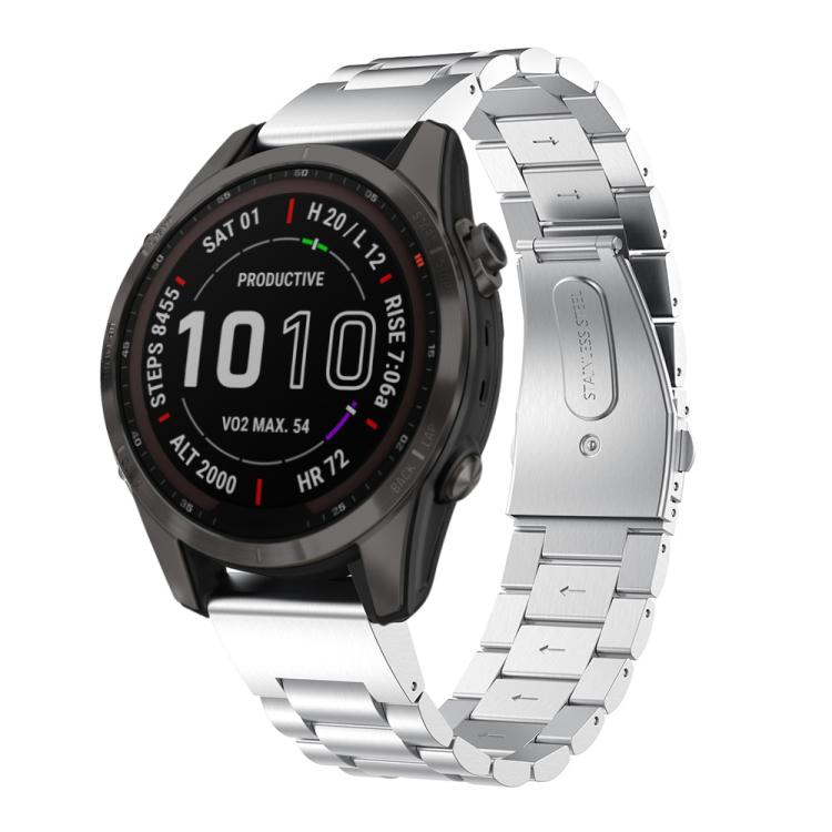 xDfind Three Beads Quick Release Metal Watch Band, For Garmin Fenix 8/7X/6X/5X 26mm, For Garmin Fenix 8/7/6/5 22mm, For Garmin Fenix 8/7S/6S/5S 20mm, For Garmin Forerunner 45/45S/Swim2, For Garmin Forerunner 220/735/735XT/230/235                       ...
