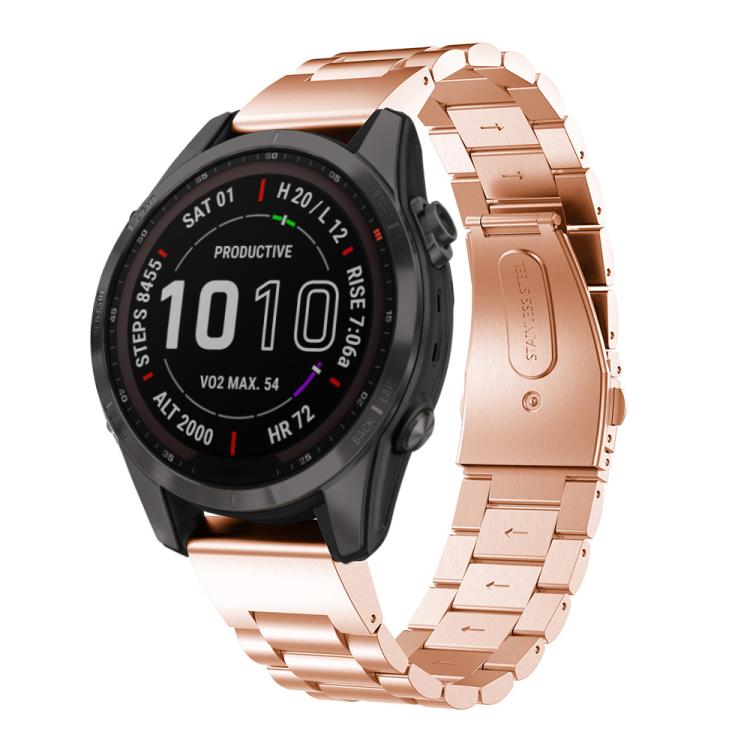 xDfind Three Beads Quick Release Metal Watch Band, For Garmin Fenix 8/7X/6X/5X 26mm, For Garmin Fenix 8/7/6/5 22mm, For Garmin Fenix 8/7S/6S/5S 20mm, For Garmin Forerunner 45/45S/Swim2, For Garmin Forerunner 220/735/735XT/230/235                       ...