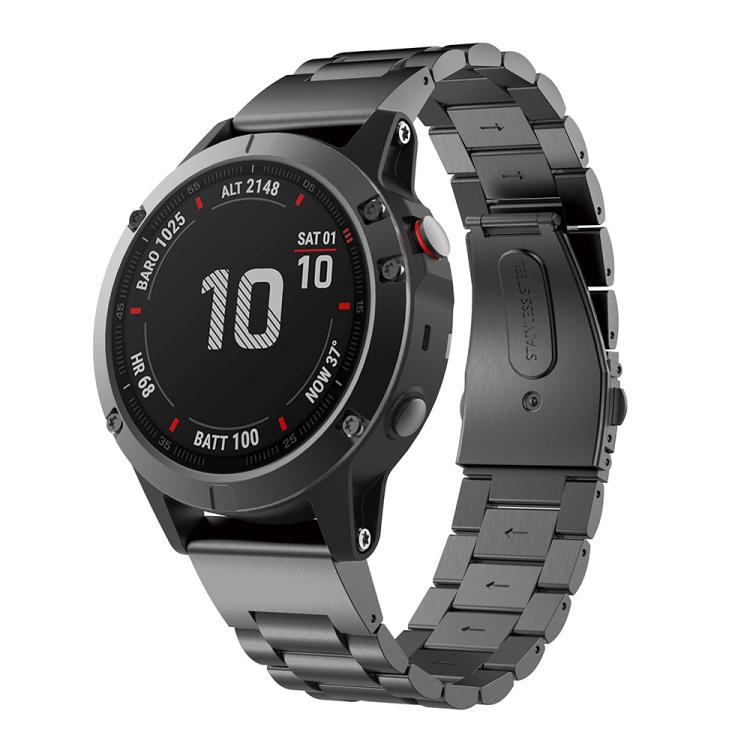 xDfind Three Beads Quick Release Metal Watch Band, For Garmin Fenix 8/7X/6X/5X 26mm, For Garmin Fenix 8/7/6/5 22mm, For Garmin Fenix 8/7S/6S/5S 20mm, For Garmin Forerunner 45/45S/Swim2, For Garmin Forerunner 220/735/735XT/230/235                       ...