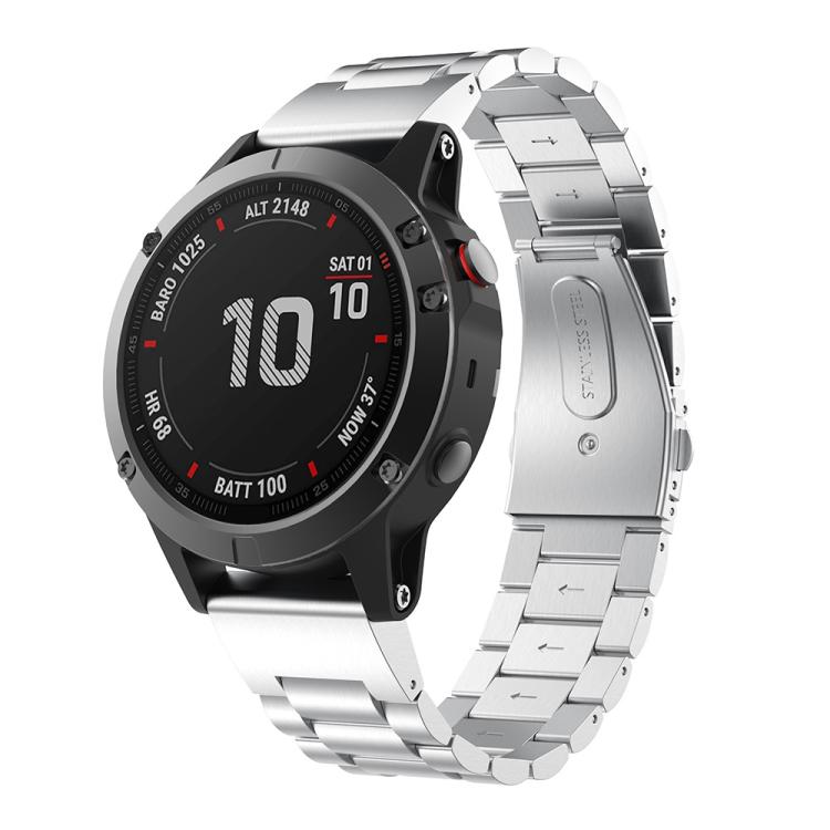 xDfind Three Beads Quick Release Metal Watch Band, For Garmin Fenix 8/7X/6X/5X 26mm, For Garmin Fenix 8/7/6/5 22mm, For Garmin Fenix 8/7S/6S/5S 20mm, For Garmin Forerunner 45/45S/Swim2, For Garmin Forerunner 220/735/735XT/230/235                       ...