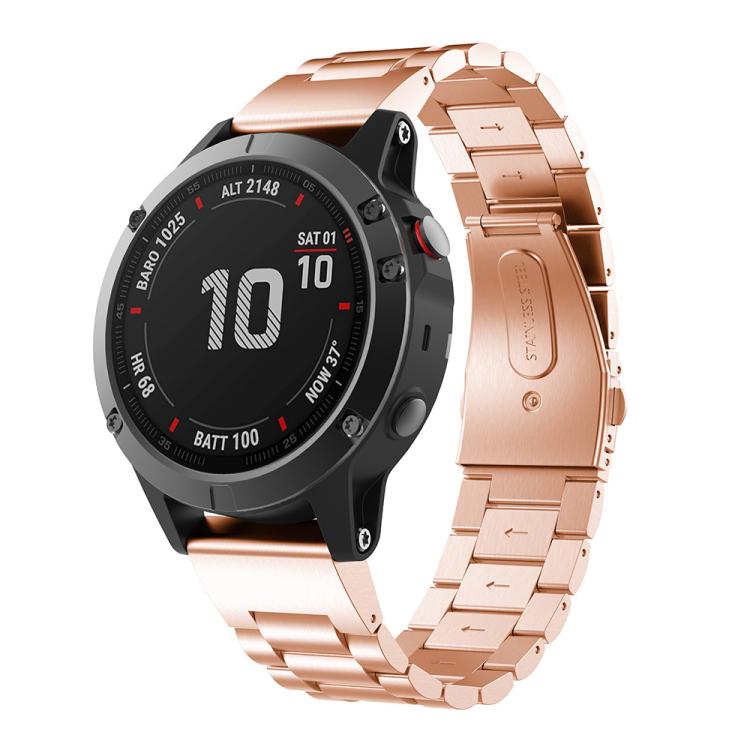 xDfind Three Beads Quick Release Metal Watch Band, For Garmin Fenix 8/7X/6X/5X 26mm, For Garmin Fenix 8/7/6/5 22mm, For Garmin Fenix 8/7S/6S/5S 20mm, For Garmin Forerunner 45/45S/Swim2, For Garmin Forerunner 220/735/735XT/230/235                       ...