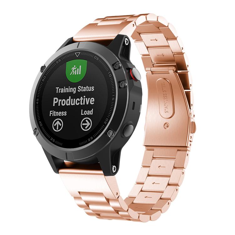 xDfind Three Beads Quick Release Metal Watch Band, For Garmin Fenix 8/7X/6X/5X 26mm, For Garmin Fenix 8/7/6/5 22mm, For Garmin Fenix 8/7S/6S/5S 20mm, For Garmin Forerunner 45/45S/Swim2, For Garmin Forerunner 220/735/735XT/230/235                       ...